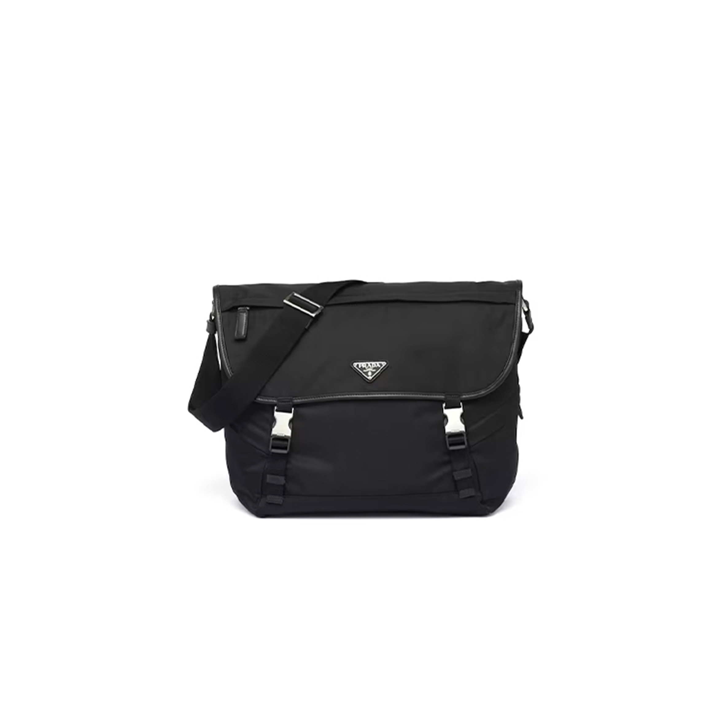 Pra*a re-nylon and saffiano leather shoulder bag 2vd052 (30*27.5*14.5cm)